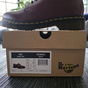 Dr. Martens Cherry Red Smooth Oxfords